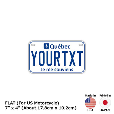 定制车牌标志【适用于美国和中国摩托车】魁北克/原装加拿大车牌