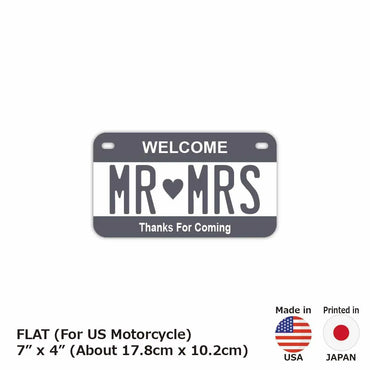 カスタムライセンスプレート型看板 【中・USバイク用】カラー・グレー/オリジナルアメリカナンバープレート
