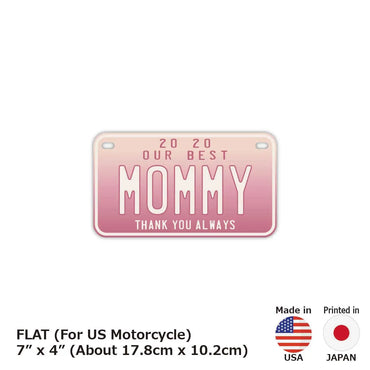 ネームプレート 【中・USバイク用】母の日・グラデーション/オリジナルアメリカナンバープレート