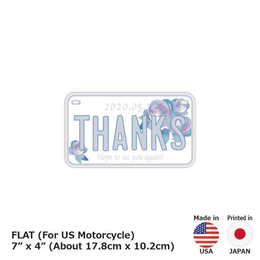 カスタムライセンスプレート型看板 【中・USバイク用】母の日・ローズ/オリジナルアメリカナンバープレート