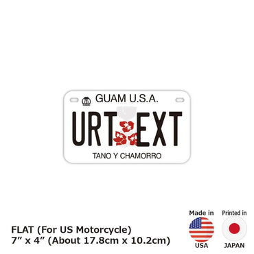 カスタムライセンスプレート型看板 【中・USバイク用】グアム・ハイビスカス/オリジナルアメリカナンバープレート
