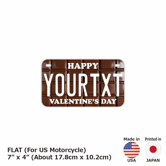 【中・USバイク用】チョコレートバー（バレンタイン）/オリジナルアメリカナンバープレート PL8HERO