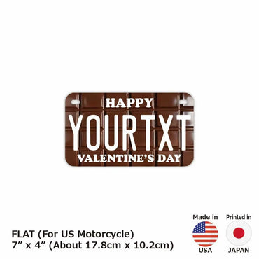 カスタムライセンスプレート型看板 【中・USバイク用】チョコレートバー（バレンタイン）/オリジナルアメリカナンバープレート