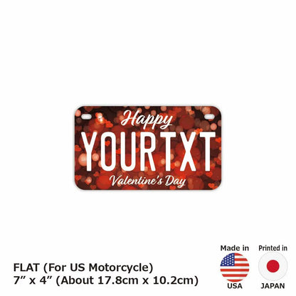 【中・USバイク用】ハート（バレンタイン）/オリジナルアメリカナンバープレート PL8HERO