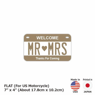 定制车牌标志【适用于美国摩托车】米色/原装美国车牌