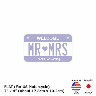 カスタムライセンスプレート型看板 【中・USバイク用】カラー・パープル/オリジナルアメリカナンバープレート