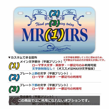 定制车牌标志【适用于美国和中东摩托车】日出/原装美国车牌