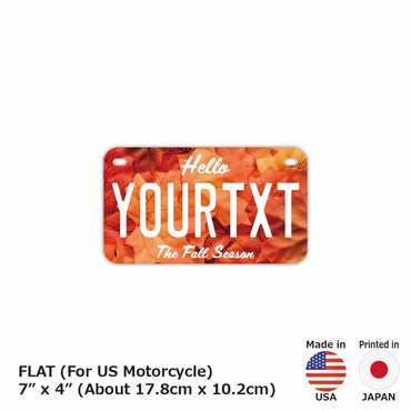 定制车牌标志【适用于美国摩托车】秋叶/红色/原装美国车牌