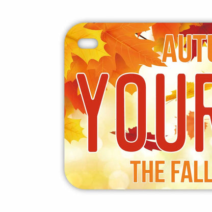 【中・USバイク用】紅葉・オレンジ/オリジナルアメリカナンバープレート PL8HERO