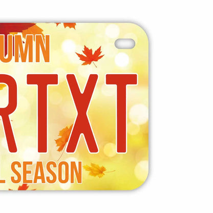 【中・USバイク用】紅葉・オレンジ/オリジナルアメリカナンバープレート PL8HERO