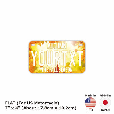 定制车牌标志【适用于美国摩托车】秋叶黄/原装美国车牌