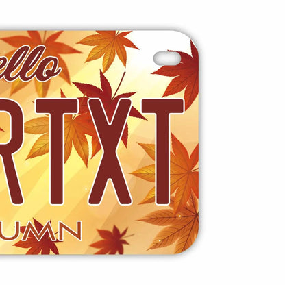 【中・USバイク用】紅葉・ブラウン/オリジナルアメリカナンバープレート PL8HERO