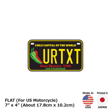 カスタムライセンスプレート型看板 【中・USバイク用】ニューメキシコ・チリペッパー/オリジナルアメリカナンバープレート