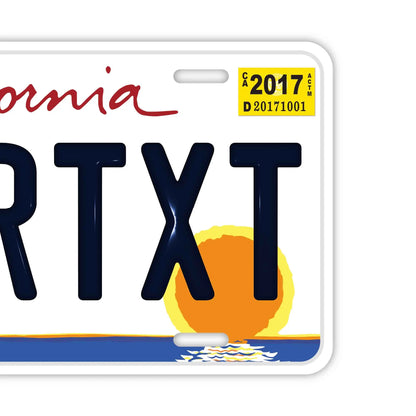 【大・US車用】カリフォルニア・ヤシの木/オリジナルアメリカエンボスナンバープレート おしゃれ表札看板 PL8HERO