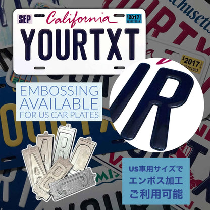 【大・US車用】ハワイ自転車タグ・レッド/オリジナルアメリカエンボスナンバープレート おしゃれ表札看板 PL8HERO