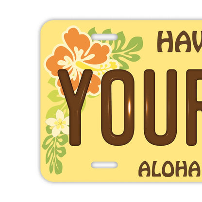 【大・US車用】ハワイ・フラガール/オリジナルアメリカエンボスナンバープレート おしゃれ表札看板 PL8HERO