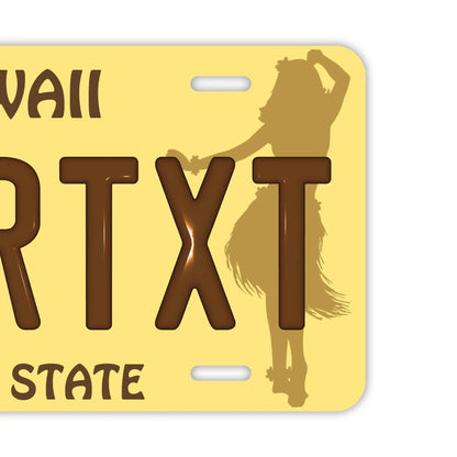 【大・US車用】ハワイ・フラガール/オリジナルアメリカエンボスナンバープレート おしゃれ表札看板 PL8HERO