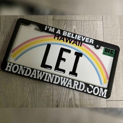 【大・US車用】ハワイ・レインボー/オリジナルアメリカエンボスナンバープレート おしゃれ表札看板 PL8HERO