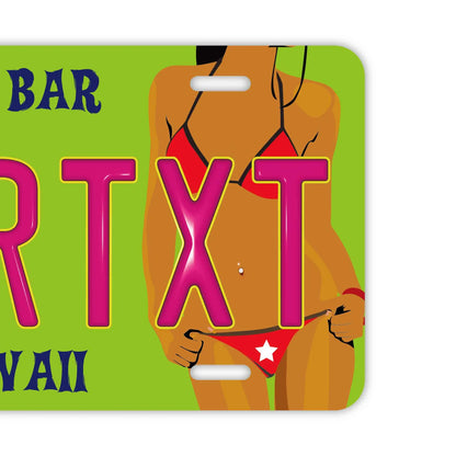 【大・US車用】ハワイ・ティキバー/オリジナルアメリカエンボスナンバープレート おしゃれ表札看板 PL8HERO