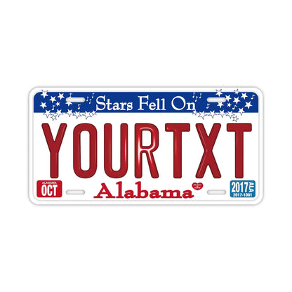 【大・US車用】アラバマ/オリジナルアメリカエンボスナンバープレート おしゃれ表札看板 PL8HERO