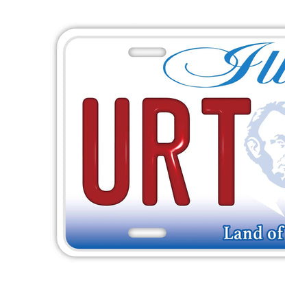 【大・US車用】イリノイ/オリジナルアメリカエンボスナンバープレート おしゃれ表札看板 PL8HERO