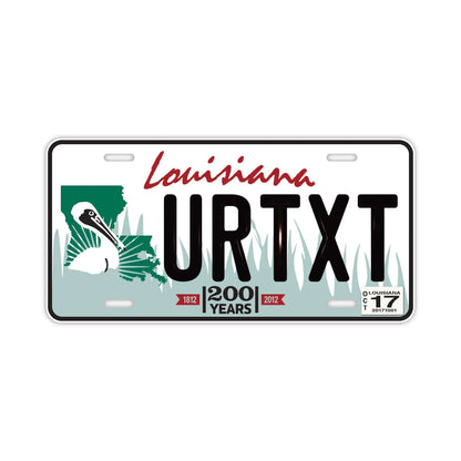【大・US車用】ルイジアナ/オリジナルアメリカエンボスナンバープレート おしゃれ表札看板 PL8HERO
