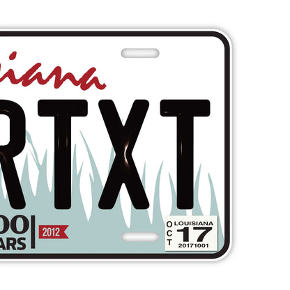 【大・US車用】ルイジアナ/オリジナルアメリカエンボスナンバープレート おしゃれ表札看板 PL8HERO