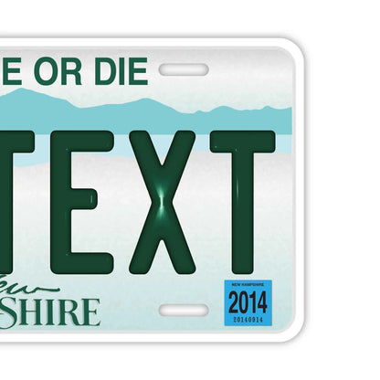 【大・US車用】ニューハンプシャー/オリジナルアメリカエンボスナンバープレート おしゃれ表札看板 PL8HERO