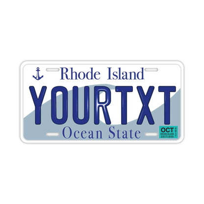 【大・US車用】ロードアイランド/オリジナルアメリカエンボスナンバープレート おしゃれ表札看板 PL8HERO