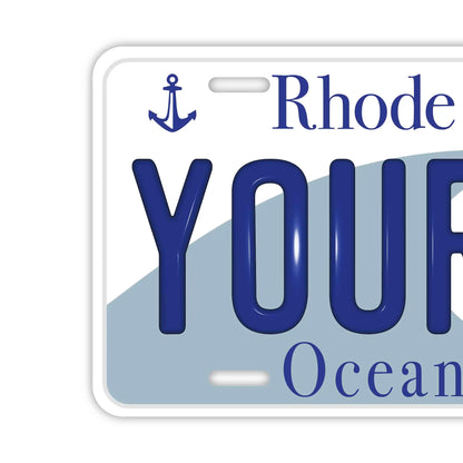 【大・US車用】ロードアイランド/オリジナルアメリカエンボスナンバープレート おしゃれ表札看板 PL8HERO