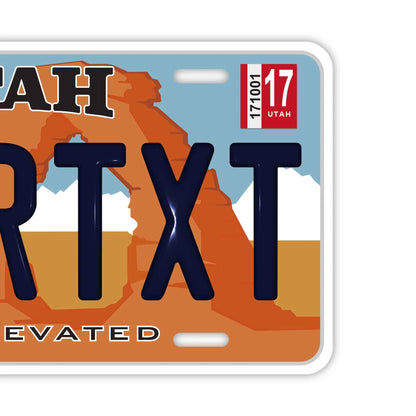 【大・US車用】ユタ/オリジナルアメリカエンボスナンバープレート おしゃれ表札看板 PL8HERO