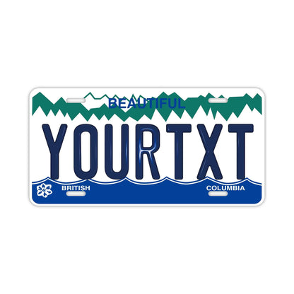 【大・US車用】ブリティッシュコロンビア・パーソナライズド/オリジナルカナダエンボスナンバープレート おしゃれ表札看板 PL8HERO