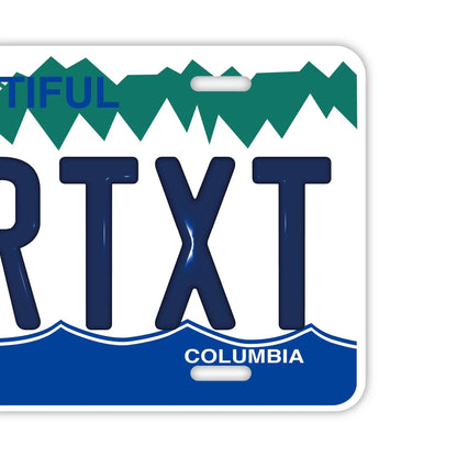 【大・US車用】ブリティッシュコロンビア・パーソナライズド/オリジナルカナダエンボスナンバープレート おしゃれ表札看板 PL8HERO