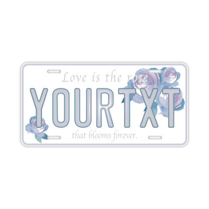 【大・US車用】母の日・ローズ/オリジナルアメリカエンボスナンバープレート おしゃれ表札看板 PL8HERO