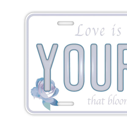 【大・US車用】母の日・ローズ/オリジナルアメリカエンボスナンバープレート おしゃれ表札看板 PL8HERO