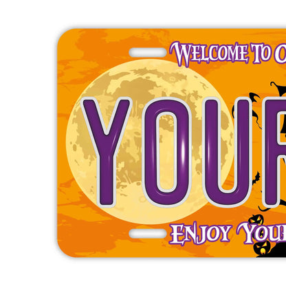 【大・US車用】ハロウィン/オリジナルアメリカエンボスナンバープレート おしゃれ表札看板 PL8HERO