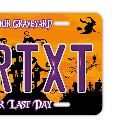 【大・US車用】ハロウィン/オリジナルアメリカエンボスナンバープレート おしゃれ表札看板 PL8HERO