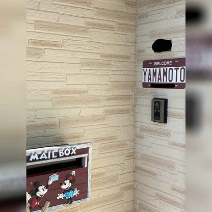 【大・US車用】カラー・ブラウン/オリジナルアメリカエンボスナンバープレート おしゃれ表札看板 PL8HERO