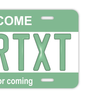 【大・US車用】カラー・グリーン/オリジナルアメリカエンボスナンバープレート おしゃれ表札看板 PL8HERO