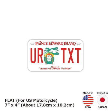 定制车牌标志【适用于中国和美国摩托车】爱德华王子岛 - 绿山墙的安妮 / 加拿大原装车牌