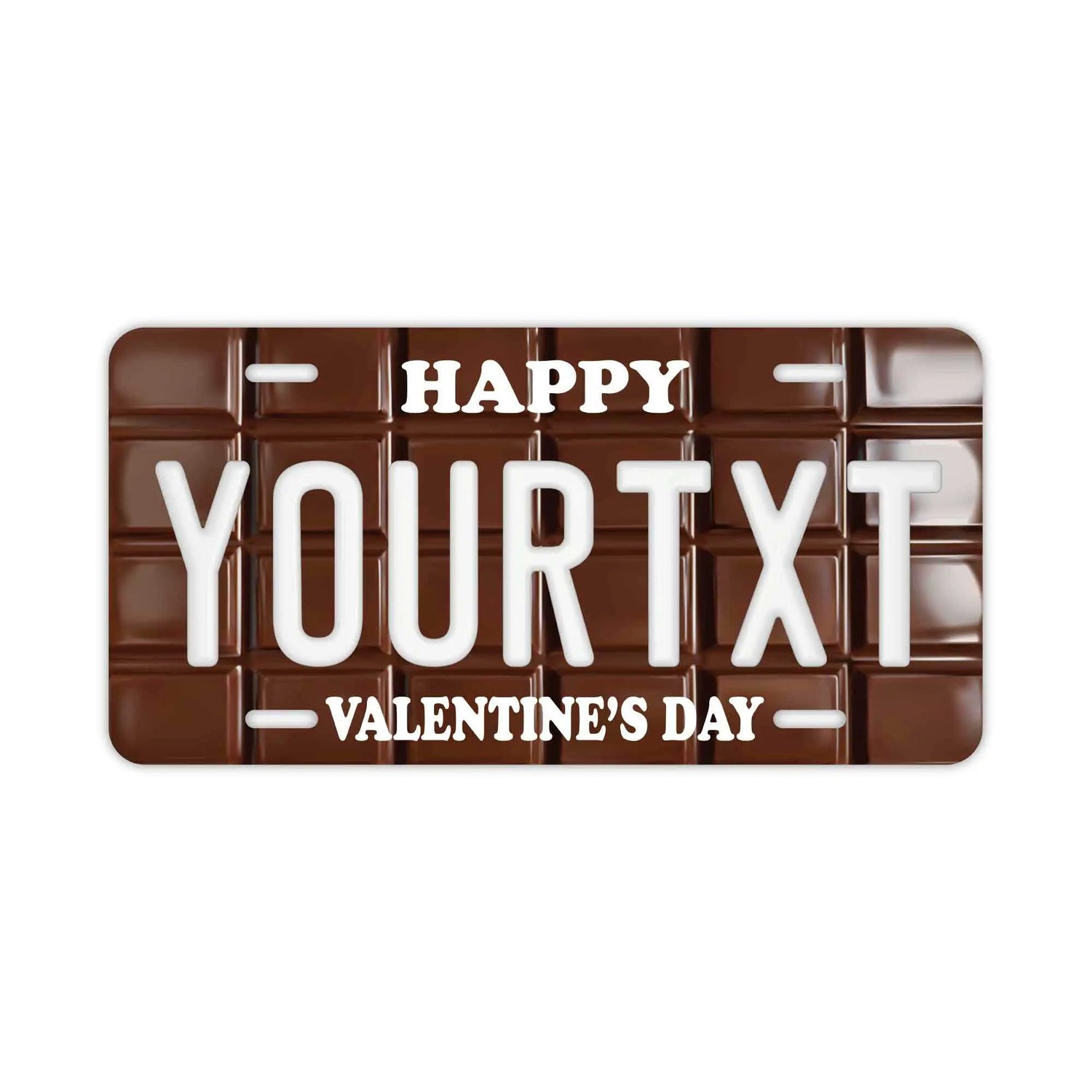 【大・US車用】チョコレートバー（バレンタイン）/オリジナルアメリカエンボスナンバープレート おしゃれ表札看板 PL8HERO