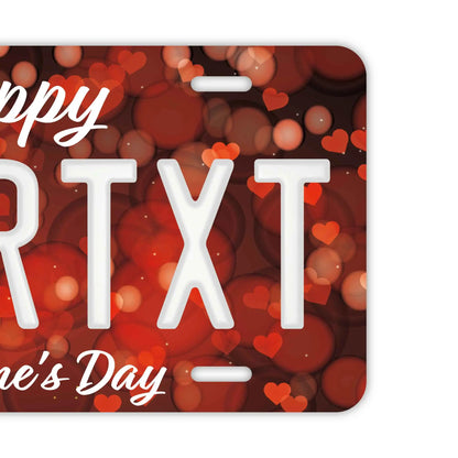 【大・US車用】ハート（バレンタイン）/オリジナルアメリカエンボスナンバープレート おしゃれ表札看板 PL8HERO