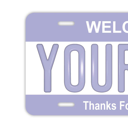 【大・US車用】カラー・パープル/オリジナルアメリカエンボスナンバープレート おしゃれ表札看板 PL8HERO