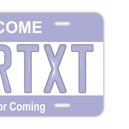 【大・US車用】カラー・パープル/オリジナルアメリカエンボスナンバープレート おしゃれ表札看板 PL8HERO