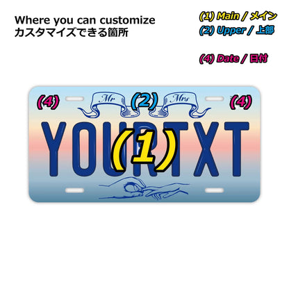 【大・US車用】サンライズ/オリジナルアメリカエンボスナンバープレート おしゃれ表札看板 PL8HERO