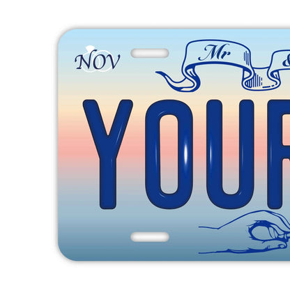 【大・US車用】サンライズ/オリジナルアメリカエンボスナンバープレート おしゃれ表札看板 PL8HERO