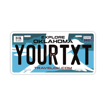 【大・US車用】オクラホマ/オリジナルアメリカエンボスナンバープレート おしゃれ表札看板 PL8HERO