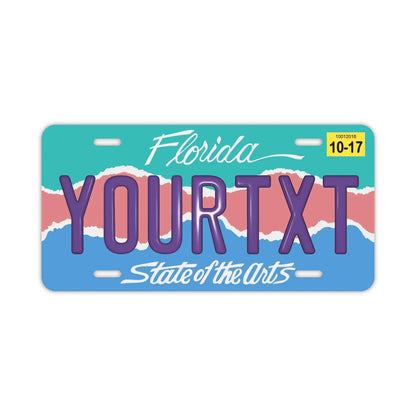 【大・US車用】フロリダ・アート/オリジナルアメリカエンボスナンバープレート おしゃれ表札看板 PL8HERO