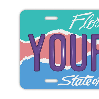 【大・US車用】フロリダ・アート/オリジナルアメリカエンボスナンバープレート おしゃれ表札看板 PL8HERO