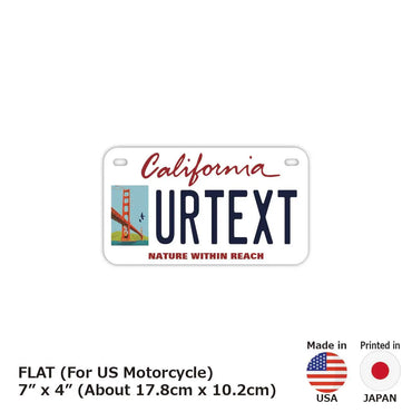 [For medium / US motorcycles] California-San Francisco Ver./Original US license plate